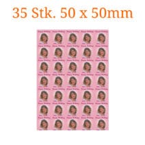 Essbare Bilder für Kleingebäck quadratisch 50 x 50mm