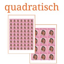 Essbare Bilder für Kleingebäck quadratisch