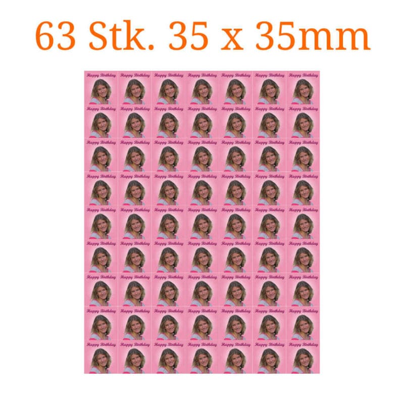 63 Stück quadratische essbare Aufleger 35 x 35mm