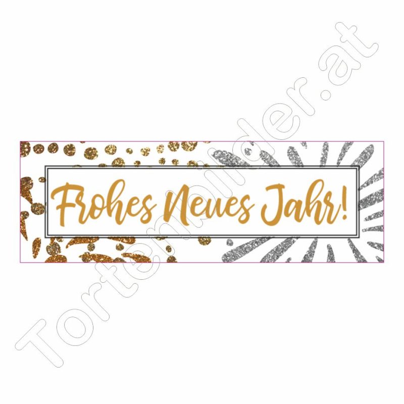 Tortenbilder Design für Neujahr 30 eckig
