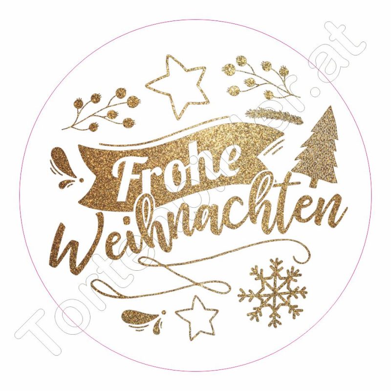 Tortenbilder Weihnachts Design rund 23