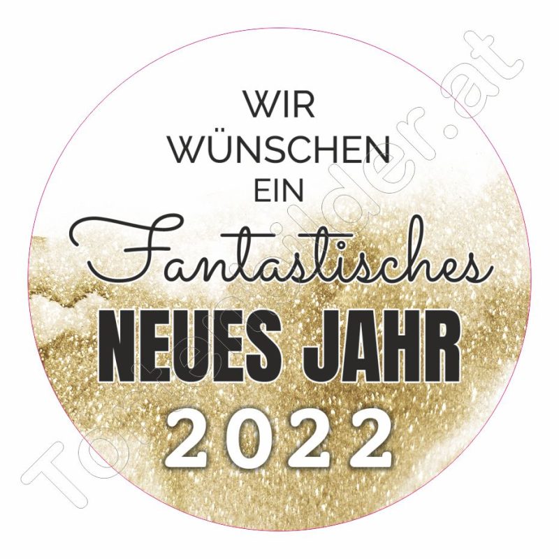 Tortenbilder Neujahrs Design rund 20