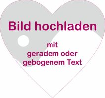 Produktbild herzförmig mit geradem oder gebogenem Text