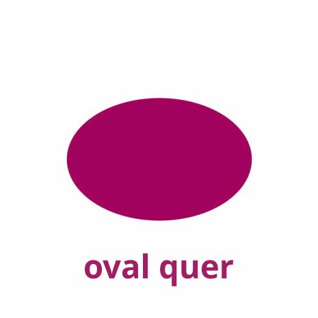 Auswahl Form oval Querformat mit Text
