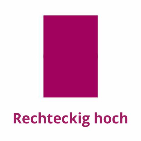 Auswahl Form rechteckig Hochformat mit Text