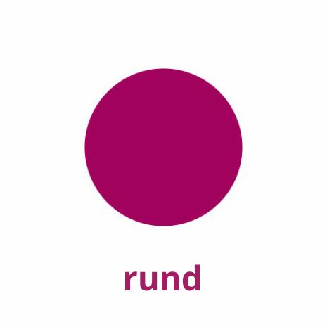 Auswahl Form rund mit Text