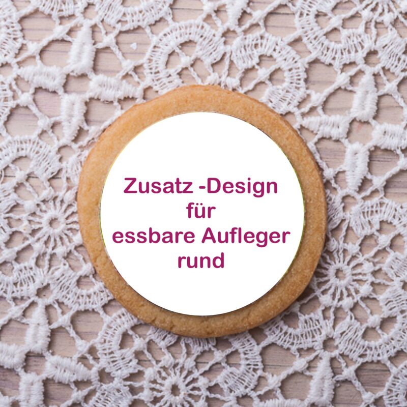 Zusatzdesign essbare Bilder für Kleingebäck rund