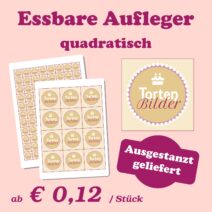 Essbare Bilder für Kleingebäck quadratisch