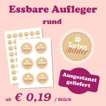 Essbare Bilder für Kleingebäck rund