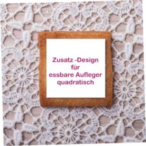 Zusatzdesign essbare Bilder für Kleingebäck quadratisch
