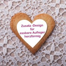 Zusatzdesign essbare Bilder für Kleingebäck herzförmig