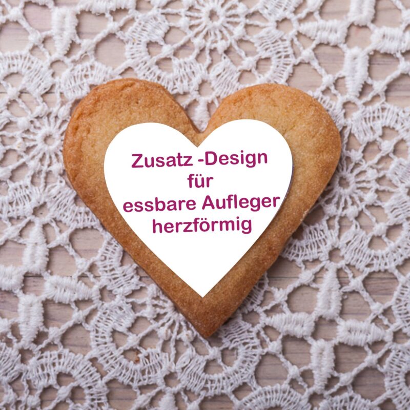 Zusatzdesign essbare Bilder für Kleingebäck herzförmig