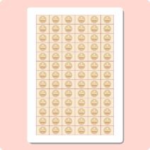 Essbare Aufleger rechteckig 40 x 27mm, 78 Stück pro Druckbogen