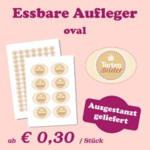 Essbare Bilder für Kleinbebäck oval