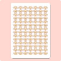 Essbare Aufleger oval 30 x 20mm, 98 Stück pro Druckbogen