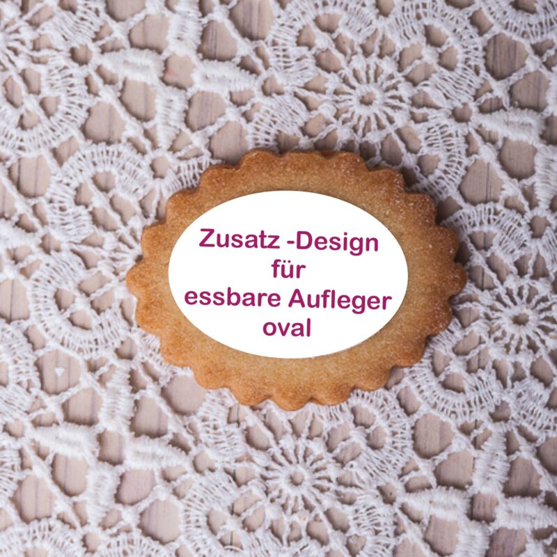 Zusatzdesign essbare Bilder für Kleingebäck oval