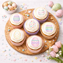 Aquarell Ostereier Cupcake Aufleger