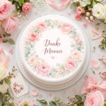 Muttertag Design Blumenkranz Danke Mama