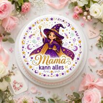 Mama kann alles Tortenbild Essbar Zauberin Design Magisch Muttertag