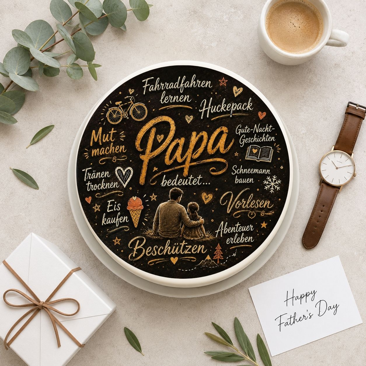 Vatertag rund Papa bedeutet Abenteuer