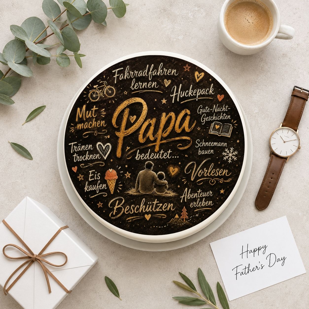 Vatertag rund Papa bedeutet alles
