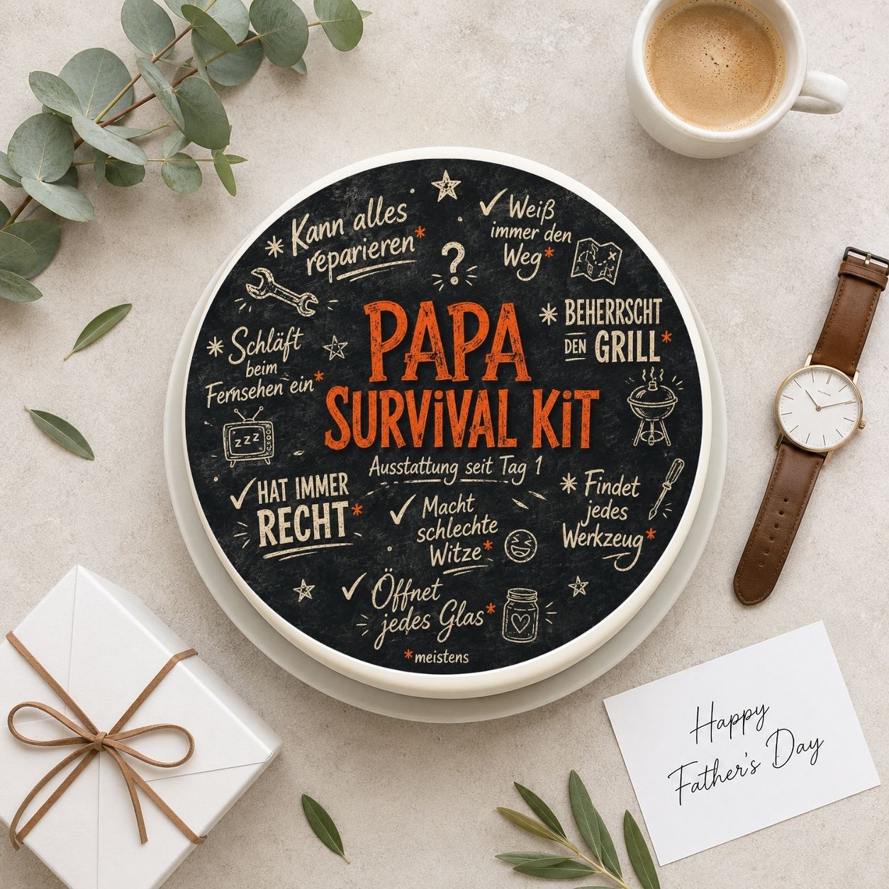 Vatertag rund Papa Survival Kit