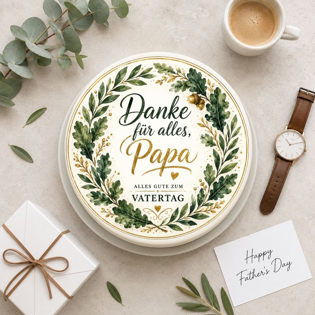 Vatertag rund Danke für alles Papa