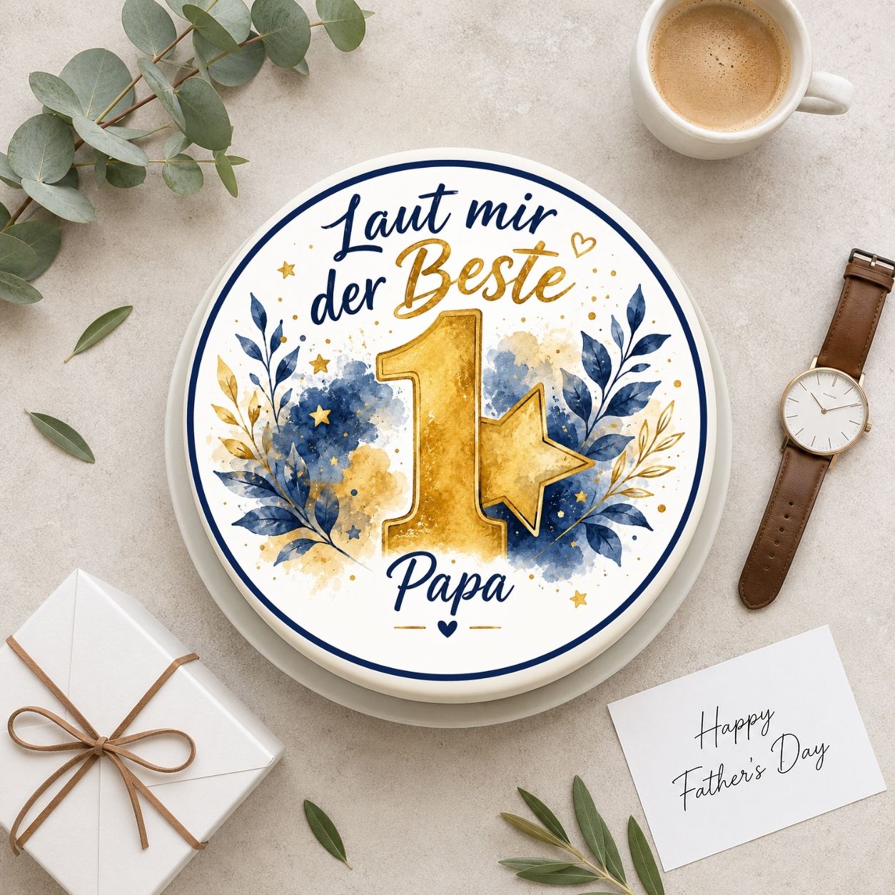 Vatertag rund Laut mir der Beste Papa